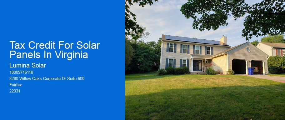 Tax Credit For Solar Panels In Virginia